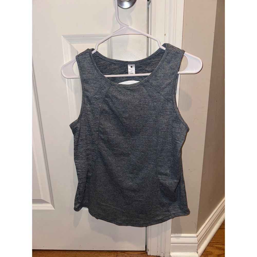 Women's Yogalicious Tank Top Cutout Back Sleeveless Workout Gym‎ Top  Gray XS